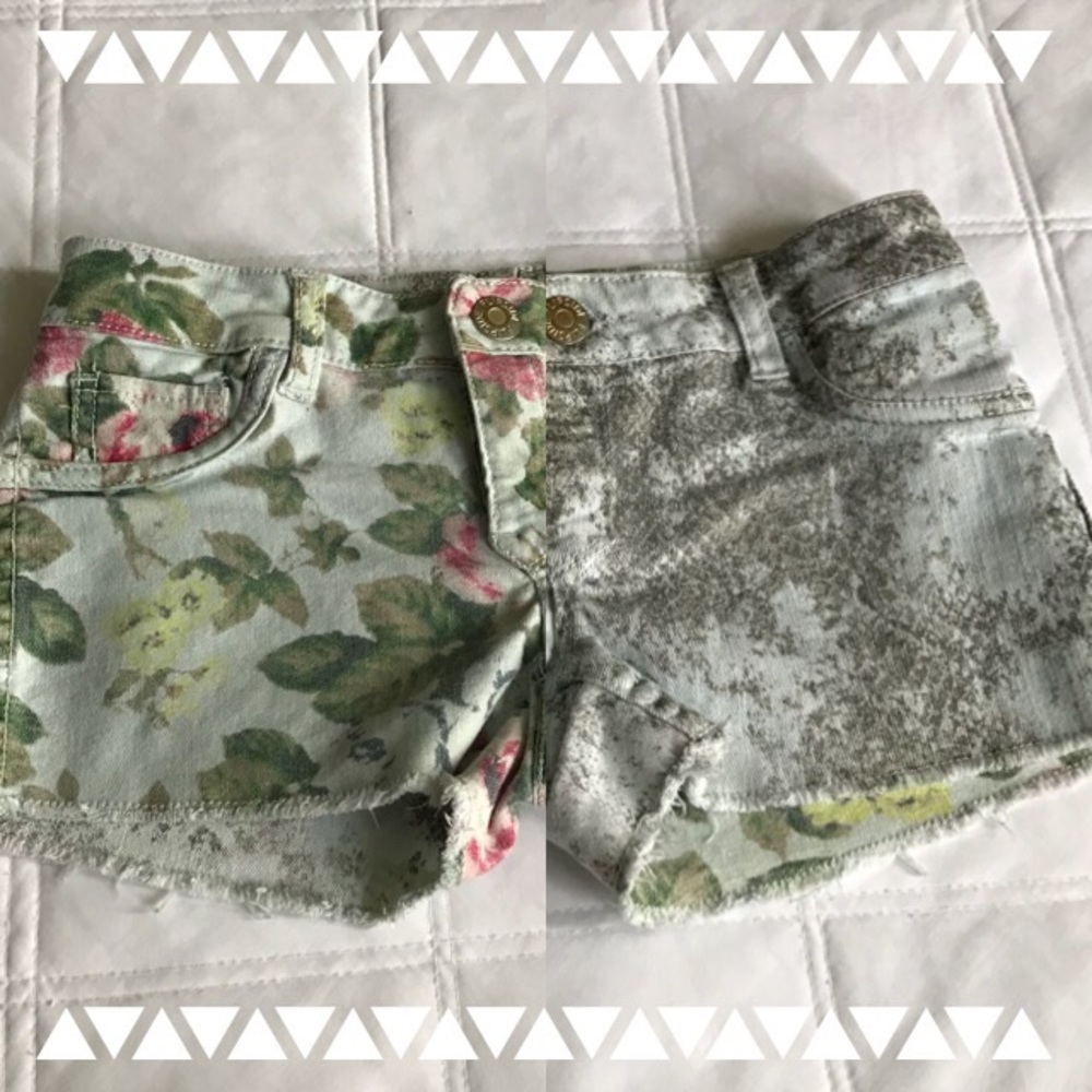Reversible Two-Side Patterned Denim Shorts - Picture 4 of 4
